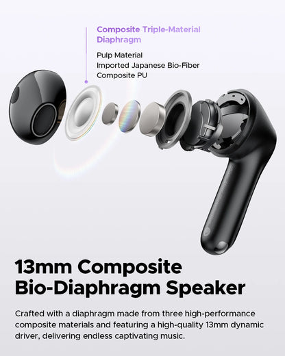 SoundPEATS Air5 ANC Bluetooth 5.4 Wireless Earbuds with Hi-Res Audio,aptX lossless,CVC V8.0,6MIC AI call noise reduction,IPX5