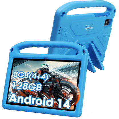 Upgraded Kids Tablet weelikeit 10" Android 14 Tablet for Kids 8GB (4+4) 128GB 6000mAh Dual Cam Great Tablet for Toddlers w/ Case