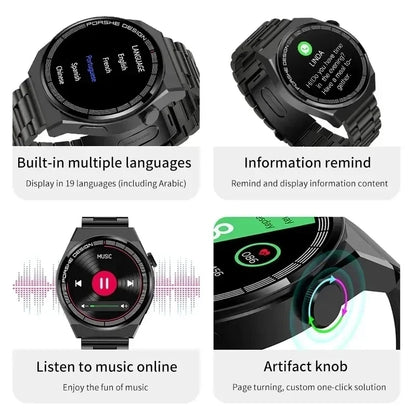 GT5 PRO Smart Watch Men Watch 5 Pro AMOLED HD Screen Bluetooth Call GPS Tracker NFC Heart Rate Waterproof SmartWatches 2024 New