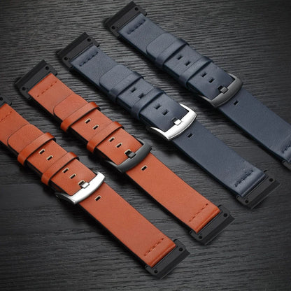 Leather Strap for Garmin Fenix 6X 6 Pro 7X 7 26mm 22mm Quick Fit Watch Band Wristband Forerunner 935 945 955 Smartwatch Bracelet