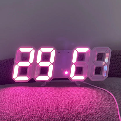 Wall Clocks Nordic Digital Alarm Clocks Hanging Watch Snooze Table Clocks Calendar Thermometer Electronic Clock Digital Clocks