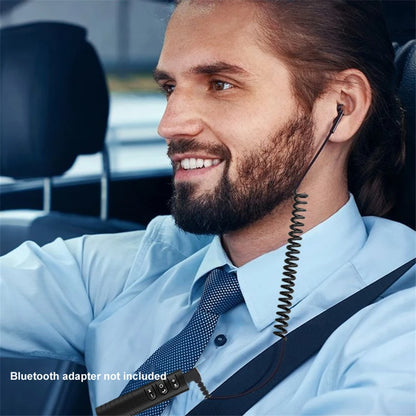 3.5mm Spring Earphones Single Side Bluetooth Headphones In Ear Heavy Bass Earbuds Wired Headset for Mobile Phone MP3 Computer