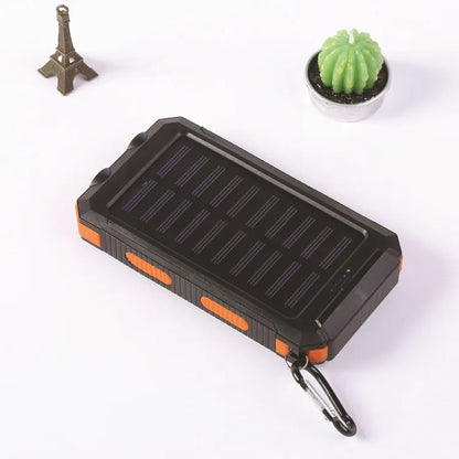 Power bank 20000mah Solar Panel Dual USB Power Bank Box SOS Light Flash Compass Power Cell Phone Fast Charger portable charger
