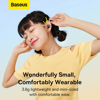 Baseus WM02 Plus Earbuds Wireless Bluetooth 5.3 Headphones LED Digital Display Earphones Touch Control headset Comfortable Wear
