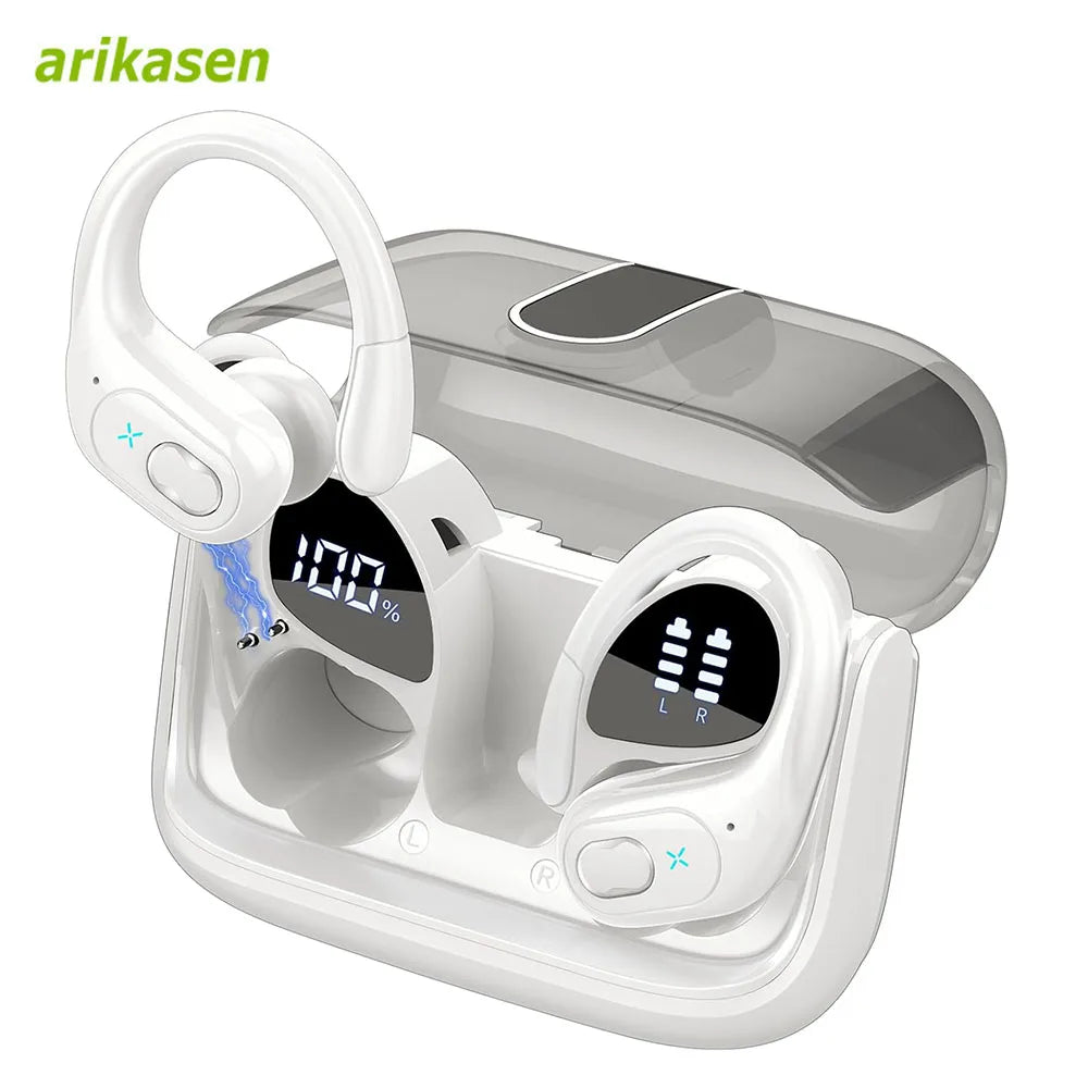 Bluetooth 5.3 Headphones 2024 Wireless Earbuds 75hrs Sport Bluetooth Earphone with Noise Cancelling Mic IPX7 Waterproof Headsets