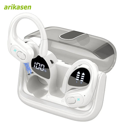 Bluetooth 5.3 Headphones 2024 Wireless Earbuds 75hrs Sport Bluetooth Earphone with Noise Cancelling Mic IPX7 Waterproof Headsets