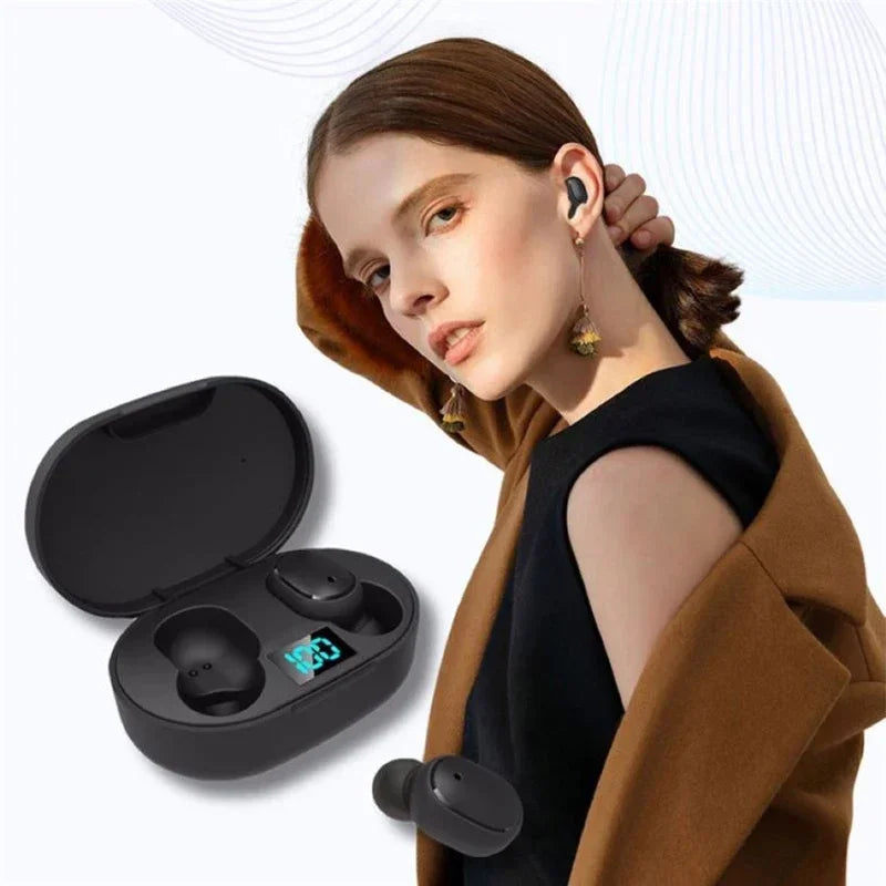 E6S Air Pro Fone Bluetooth Earphones Wireless Headphones LED Display Noise Cancelling Earbuds by Mic Wireless Bluetooth Headset