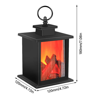 Christmas themed 3D decorative fake fireplace light creative LED flame night light battery night light Christmas decoration