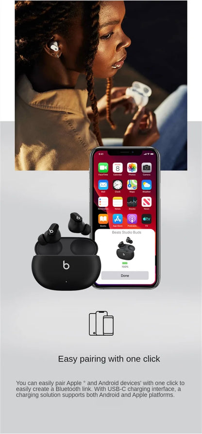 B-Eats Studio Buds Wireless Bluetooth Earbuds Noise Reduction Headset Ipx4 Waterproof Earphones Compatible With  Android