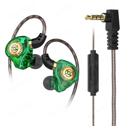 HiFi Wired Earphone In Ear Monitor Headphones with Microphone Sport Noise Cancelling Headset Dynamic Bass Earbuds Gaming Gift X7