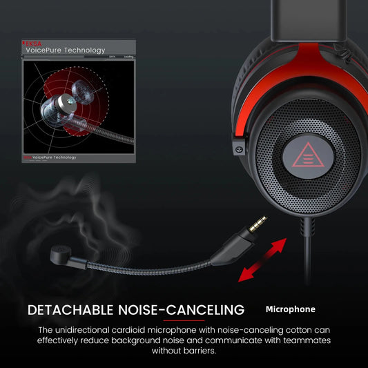 EKSA E900 Wired Gaming Headphones for PC 3D Stereo Surround Sound Gamer Headset with Microphone Gaming Earphone for XBOX/PS4/PS5