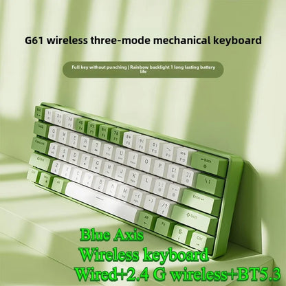 Wired mechanical keyboard 60% gamer bluetooth backlit Keyboards for tablet mini ergonomic  key board white