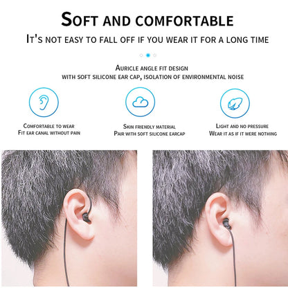 3.5mm Spring Earphones Single Side Bluetooth Headphones In Ear Heavy Bass Earbuds Wired Headset for Mobile Phone MP3 Computer