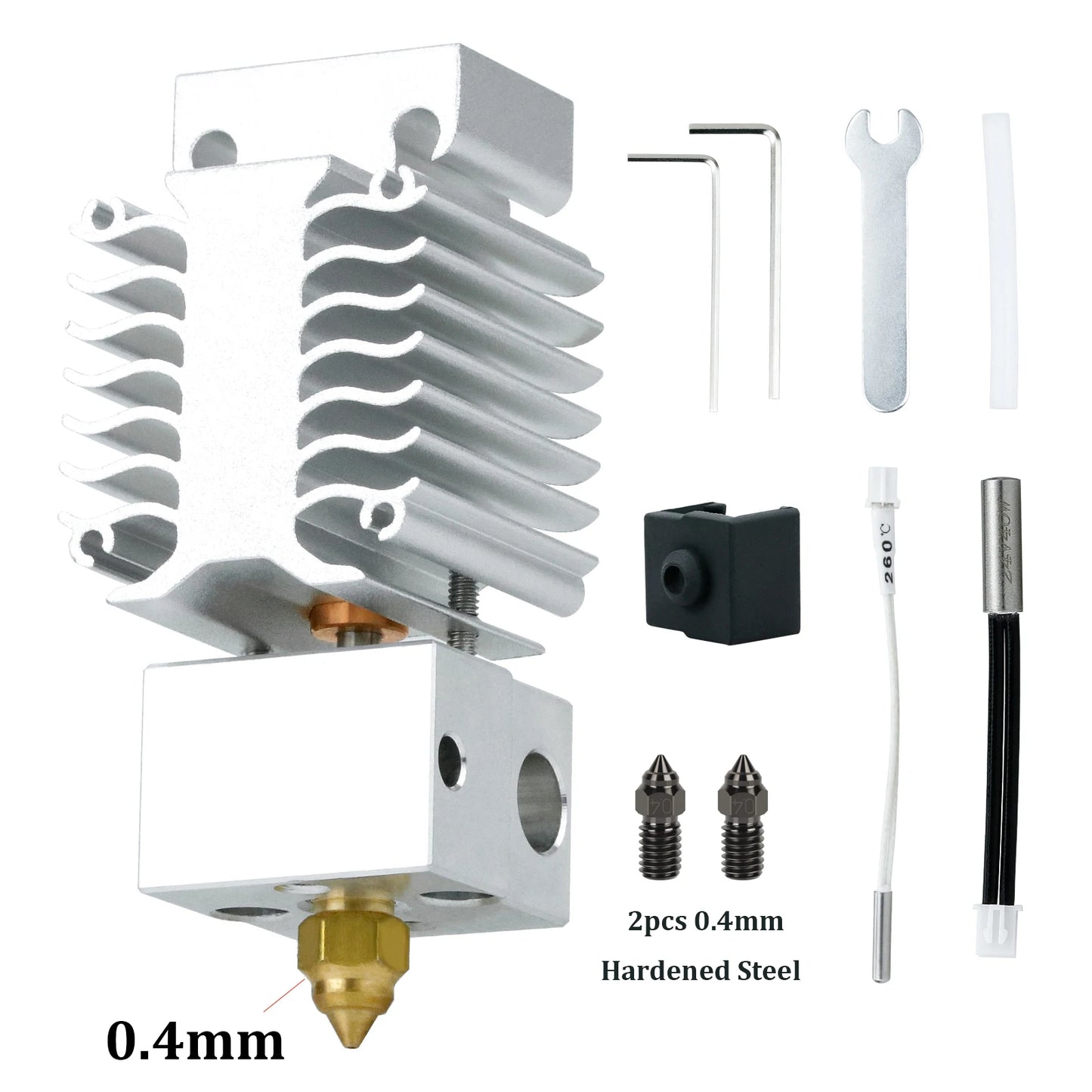 Hotend Update Kit Ender 3 V3 SE Heating Block Kit Bimetallic Throat High Temperature Print Head for Ender3 V3 Se 3D Printer
