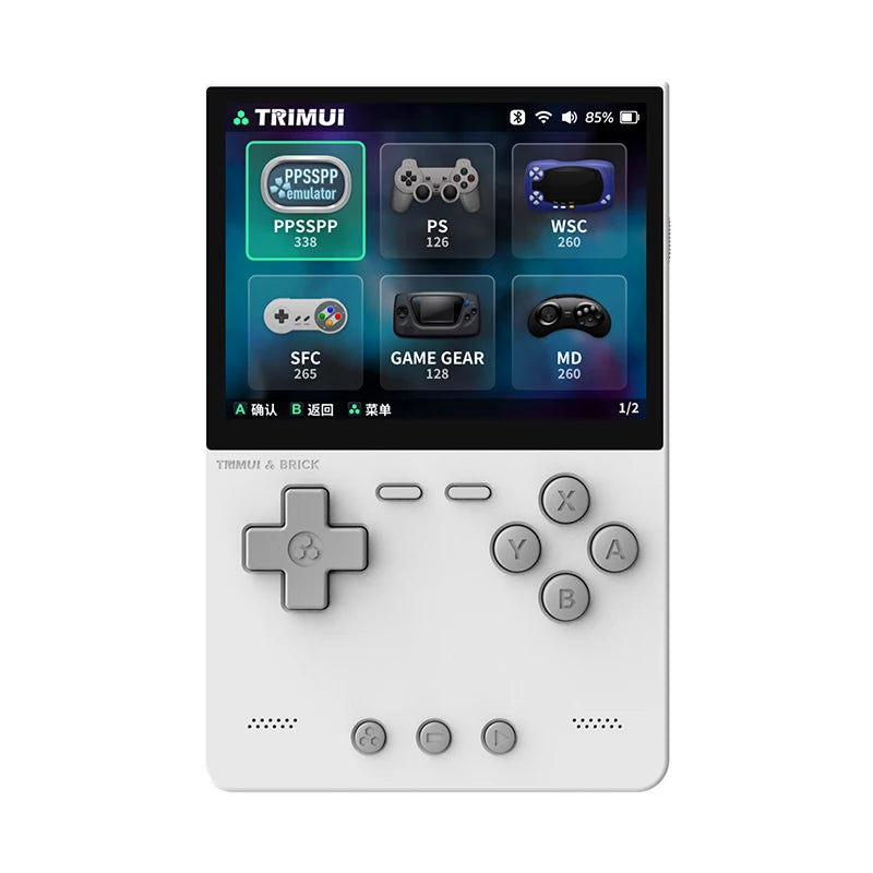 TRIMUI BRICK Portable Retro Game Console 400PPI IPS Screen Linux System 3000mAh Long-life Battery Mood LED Effect Gift Keycaps