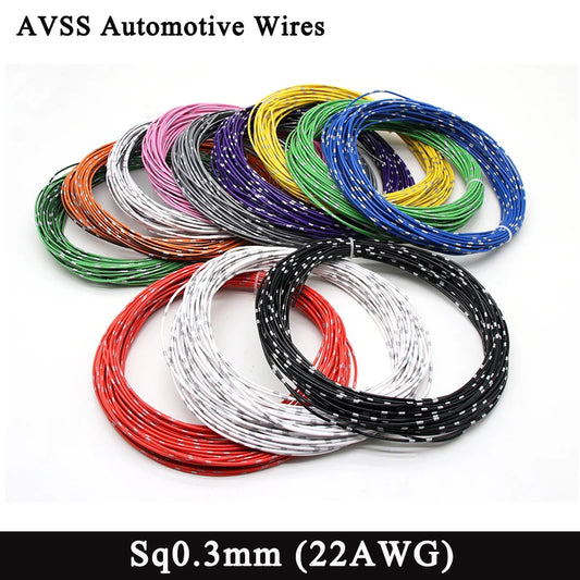 5~100m 22AWG AVSS Car Wire Thin PVC Insulation Pure Copper Line 0.3mm Square Modified Wire Speaker Audio Cable Automotive Wires