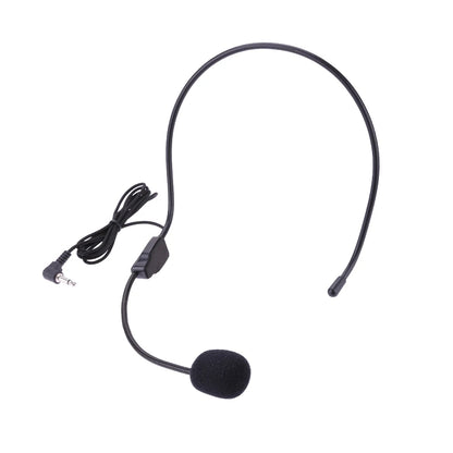 3.5mm Plug Guide Lecture Speech Headset Mic Head-mounted Head Wear Microphone Voice Amplifier Lightweight Over Head for Teachers