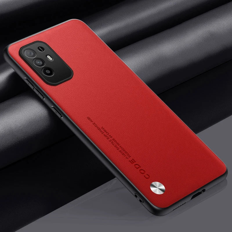 Luxury PU Leather Case For OPPO Reno 5Z Reno5 Z A94 5G Back Cover Matte Silicone Phone Case For OPPO A95 5G F19 Pro Plus Reno5Z