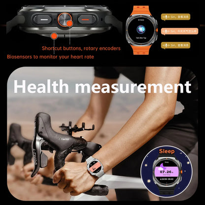 For Samsung Galaxy Watch 7 Ultra New GPS Track Smart Watch Men AMOLED Always Display Clock BT Talk NFC Sport Smartwatches Women