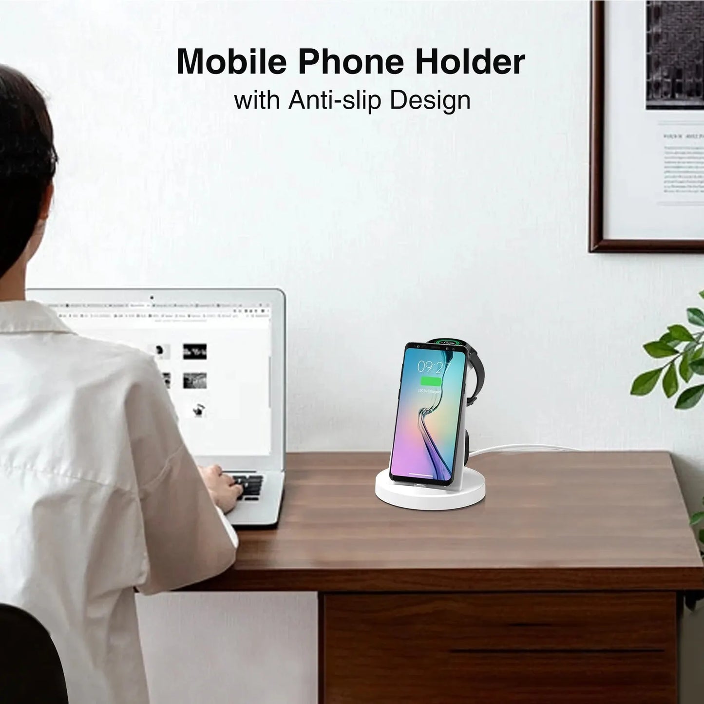 4 In 1 Charging Station for Samsung S23 S22 S21 Note Fast Wireless Charger Stand Dock for Galaxy Watch 6/5/4 Active 2 Buds 2 Pro
