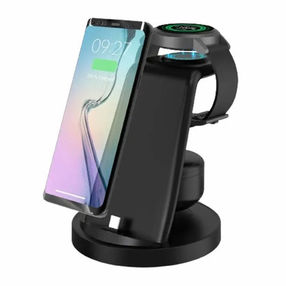 4 In 1 Charging Station for Samsung S23 S22 S21 Note Fast Wireless Charger Stand Dock for Galaxy Watch 6/5/4 Active 2 Buds 2 Pro