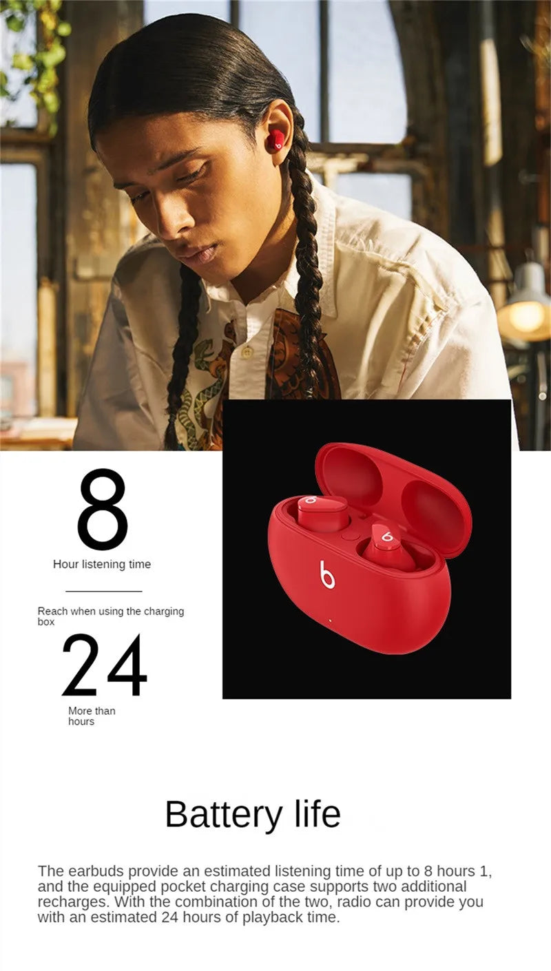 B-Eats Studio Buds Wireless Bluetooth Earbuds Noise Reduction Headset Ipx4 Waterproof Earphones Compatible With  Android