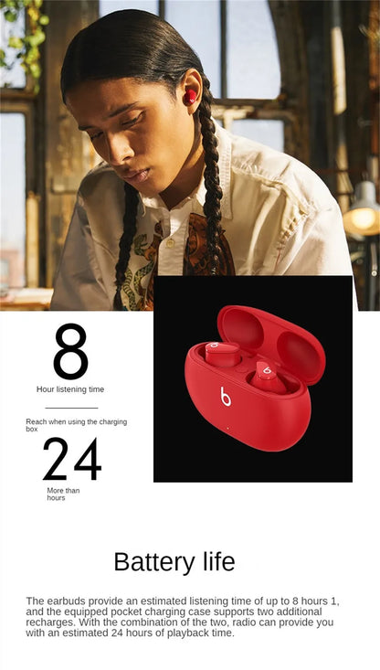 B-Eats Studio Buds Wireless Bluetooth Earbuds Noise Reduction Headset Ipx4 Waterproof Earphones Compatible With  Android