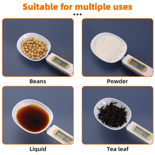 Electronic Kitchen Scale Spoon Weight Measuring Spoon LED Digital Scale Coffee Tea Sugar Spoon Scale Kitchen Tool 500g/0.1g