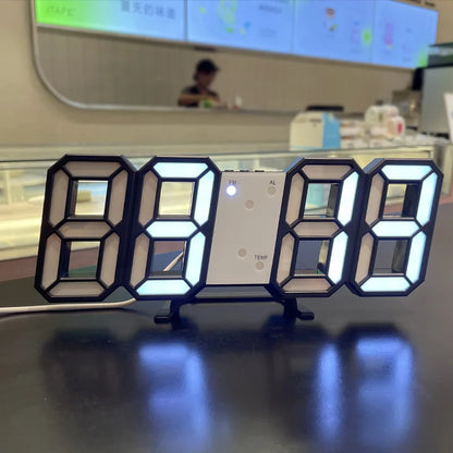 Wall Clocks Nordic Digital Alarm Clocks Hanging Watch Snooze Table Clocks Calendar Thermometer Electronic Clock Digital Clocks