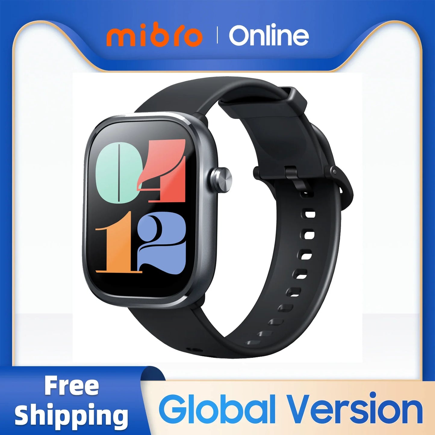 Mibro C4 Watch Super Light Design 2'' Large Screen Bluetooth Call Blood Oxygen Heart Rate Monitoring Smartwatch for Men Women