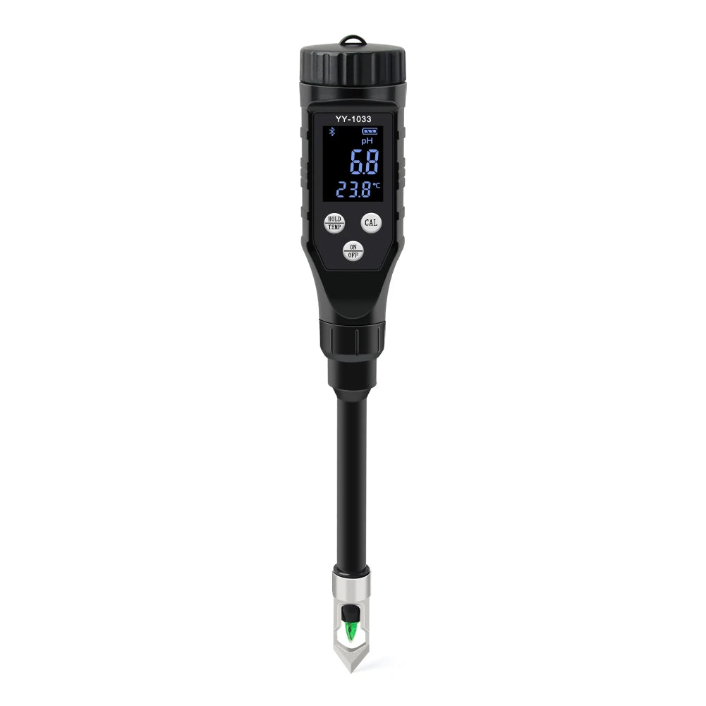 Smart Soil PH Meter 0.0~14.0pH Bluetooth Soil Tester Data Logger Temp Acidity Analyzer for Hydroponics Planting Garden Farmland