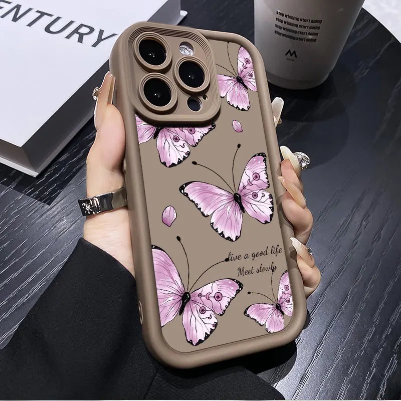 Case For Honor Magic7 Lite Magic5 Magic6 Lite Fashion Color Butterfly Phone Case Magic 5 6 7 Lite TPU Silicone Shockproof Cover
