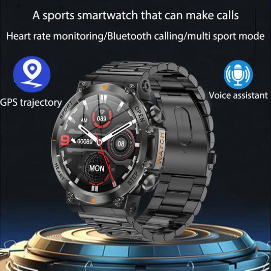 2025 New Outdoor Sports Smart Watch Heart Rate Bluetooth Call APP Fitness Course APP GPS Track 400mAh Large Battery SmartWatches