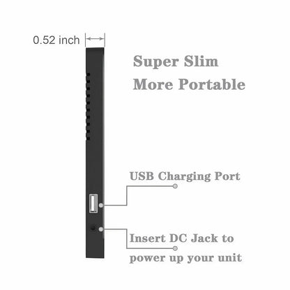 6 Inch Mirror LED Alarm Clock Touch Button Digital Temperature and Humidity Display Clock USB Port Output Clock