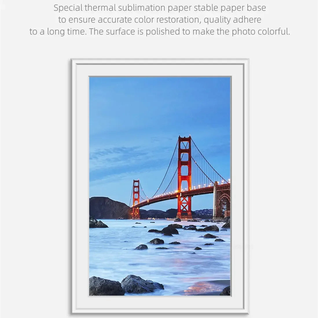Xiaomi Mi Photo Printer Dedicated 6-inch 80 pcs Back Self-adhesive Photo Paper Colored Tape Set HD Protective Film Photo Papers
