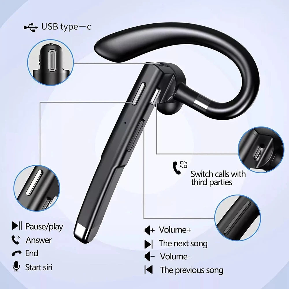 Yyk-520 2nd Generation Wireless Headset Business Ear-mounted Bluetooth-compatible 5.3 Hands-free Call Noise Reduction Headphones