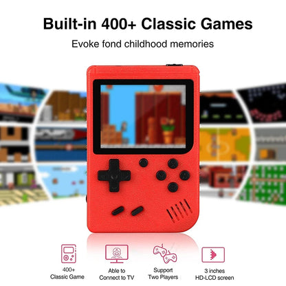 Portable Built-in 400 FC Games 8-Bit Retro Handheld Game Console Case 3.0 Inch LCD Screen Video Game Player Kids New Year Gift