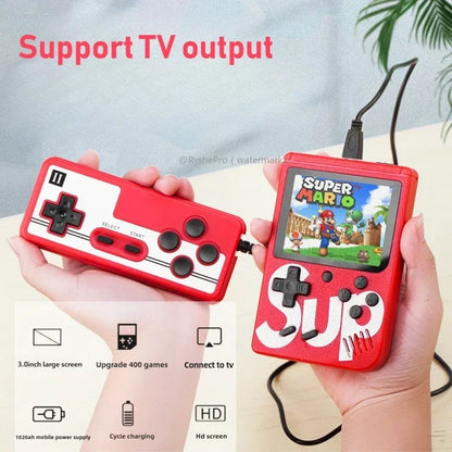 Classic Sup Portable Game Console with 3.0 Inch Screen 400 Games Support Gamepad and HDMI TV Output Retro Handheld Game Console