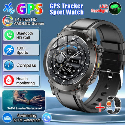 2025 New For Xiaomi Huaiwei Outdoor GPS Smart Watch Men HD AMOLED Screen Compass Waterproof Sport Call GPS Tracker SmartWatches