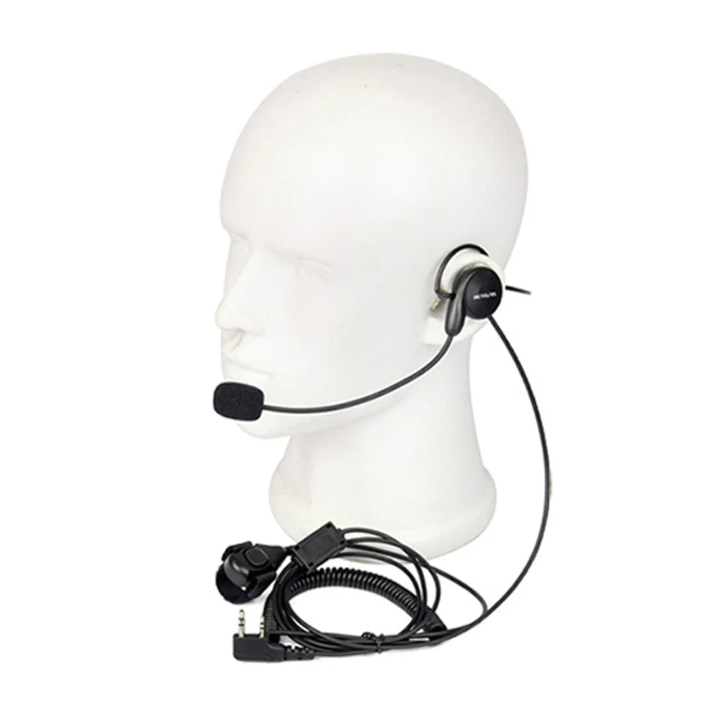 Retevis EHK002 H777 Walkie Talkie Earpiece 2Pin Soft Microphone Behind Head Headset Finger PTT Radio for BAOFENG UV-5R Quansheng