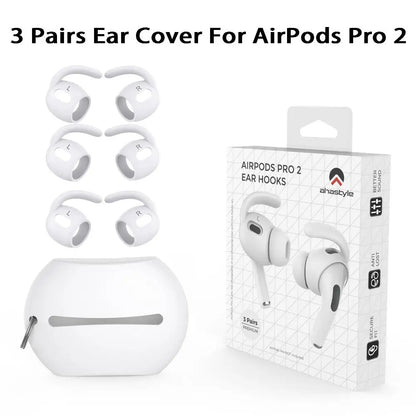 3 Pairs Soft Silicone Earbuds Headphone Earpads Ear tip Ear Wings Hook Cap for AirPods Pro 2 Bluetooth Earphone Accessories
