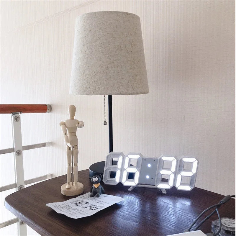 Wall Clocks Nordic Digital Alarm Clocks Hanging Watch Snooze Table Clocks Calendar Thermometer Electronic Clock Digital Clocks