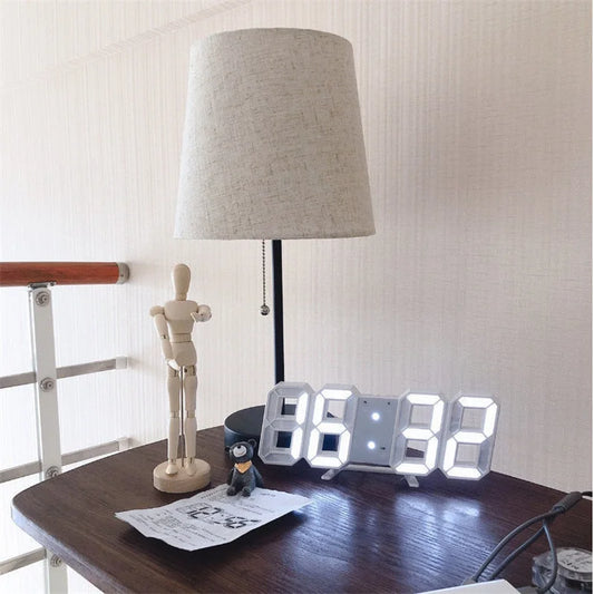 Wall Clocks Nordic Digital Alarm Clocks Hanging Watch Snooze Table Clocks Calendar Thermometer Electronic Clock Digital Clocks