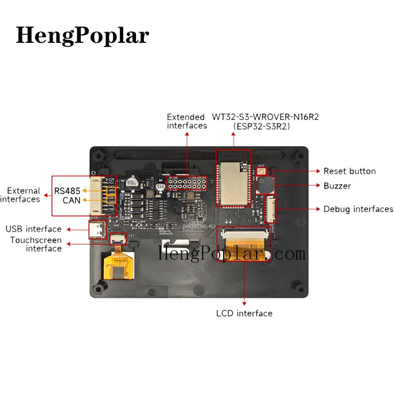 New 4.3 inch touch screen 480X272 Resolution esp32 s3 lcd board smart displays esp32-s3 module lcd display esp32 display