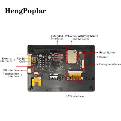 New 4.3 inch touch screen 480X272 Resolution esp32 s3 lcd board smart displays esp32-s3 module lcd display esp32 display