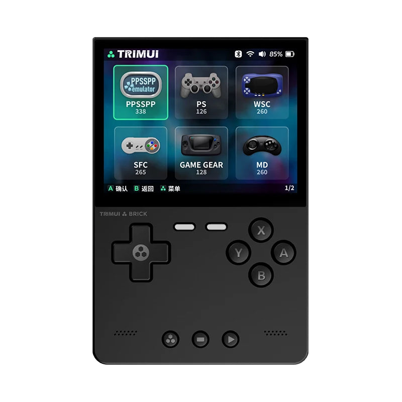 TRIMUI BRICK Portable Retro Game Console 400PPI IPS Screen Linux System 3000mAh Long-life Battery Mood LED Effect Gift Keycaps