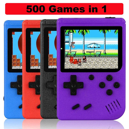 8-Bit Video Game Console 2.4 Inch LCD Retro Built-in 500 games Portable Mini Game PlayerAV Handheld Game Console For Kids Gift