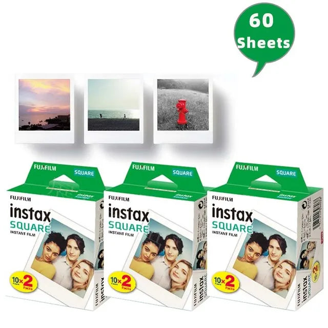 Fujifilm Instax Square Films White Edge Photo Paper For Instax SQ10 SQ40 SQ20 Instant Camera Share SP-3 Printer 10-100 Sheets