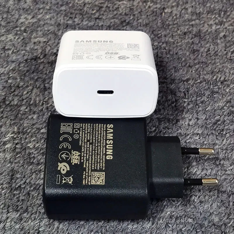 Samsung 45W PD Charger Super Fast Charging Adapter For Galaxy S24 S20 S21 S22 S23 Ultra Z Flip Fold 6 5 4 3 2 For iPhone 15 Pro