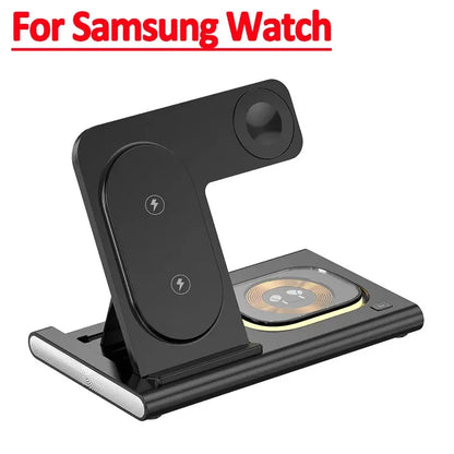 30W Wireless 3 in 1 Charger Stand For iPhone 14 13 12 Pro Max Apple Watch 8 7 Samsung Watch 5 Airpods Fast Charging Dock Station